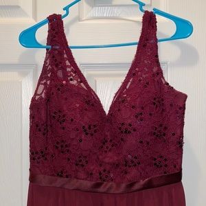 Mori Lee Bridesmaids Dress Style 122 Bordeaux